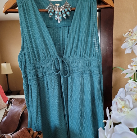 Teal Free People Tunic - Picture 2 of 9